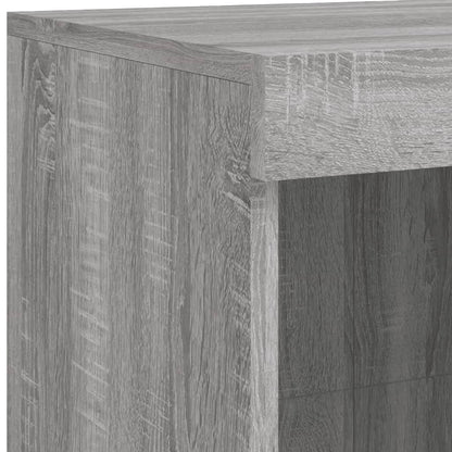 Sideboard mit LED-Leuchten Grau Sonoma 202x37x100 cm