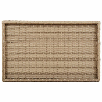 Tabletttisch Klappbar Beige 65x40x75 cm Poly Rattan