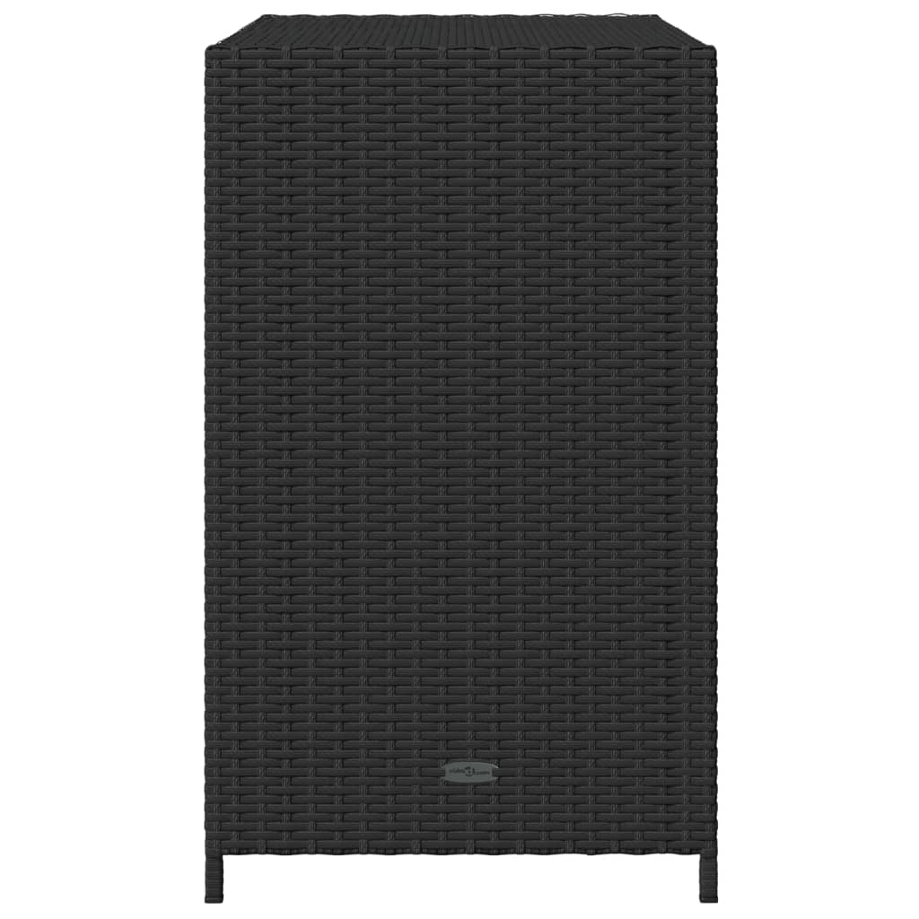 Gartenschrank Schwarz 83x45x76 cm Poly Rattan