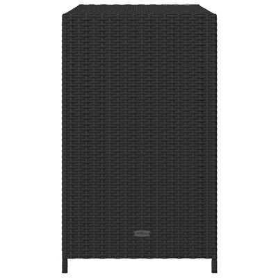 Gartenschrank Schwarz 83x45x76 cm Poly Rattan