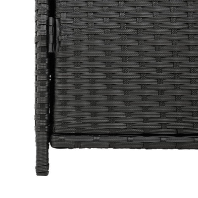 Gartenschrank Schwarz 83x45x76 cm Poly Rattan