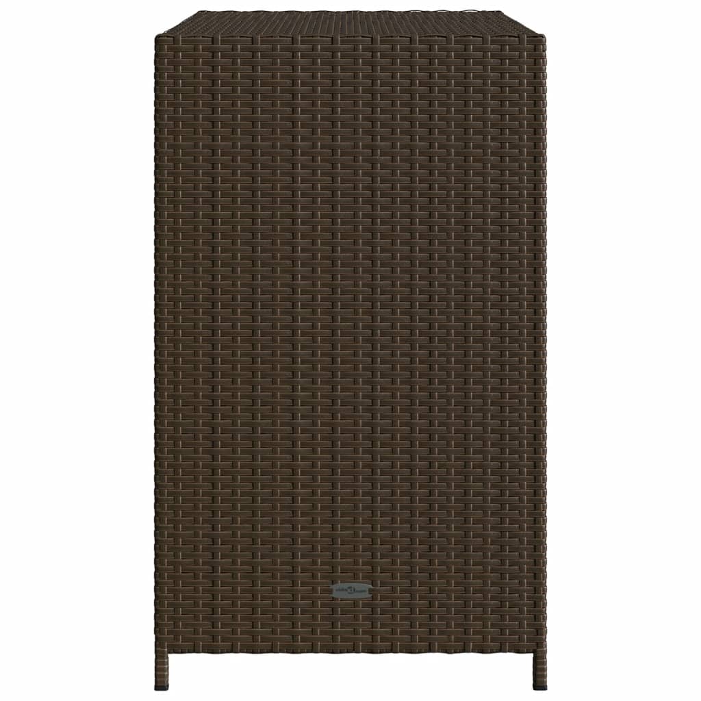 Gartenschrank Braun 83x45x76 cm Poly Rattan