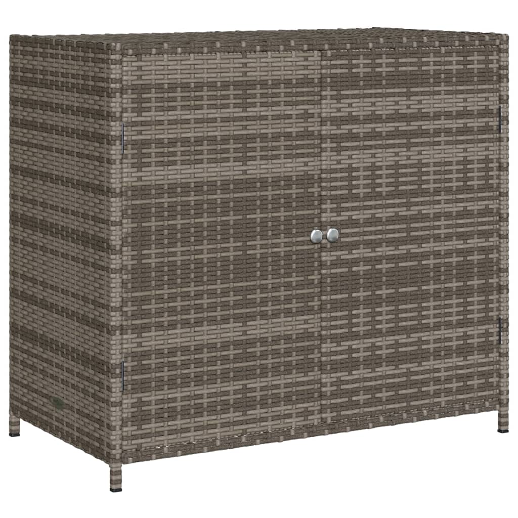 Gartenschrank Grau 83x45x76 cm Poly Rattan