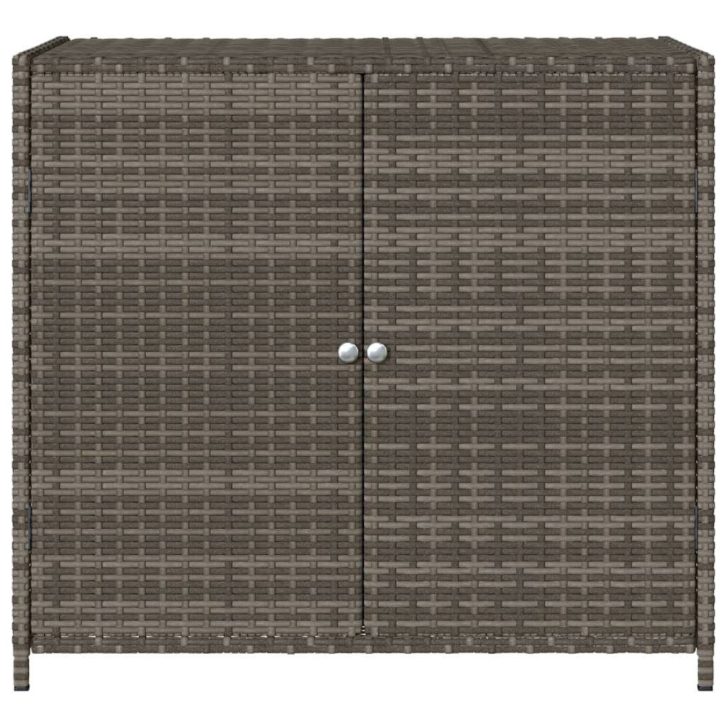 Gartenschrank Grau 83x45x76 cm Poly Rattan