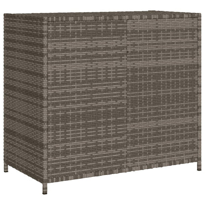 Gartenschrank Grau 83x45x76 cm Poly Rattan