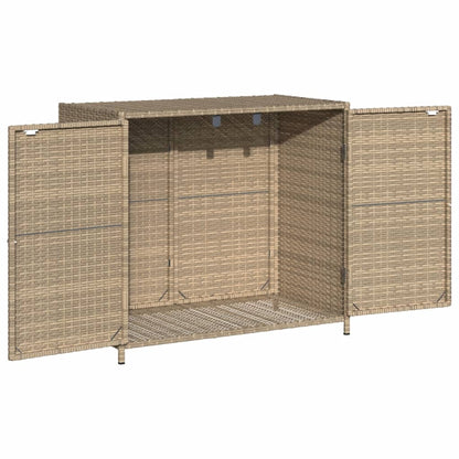 Gartenschrank Beige 83x45x76 cm Poly Rattan