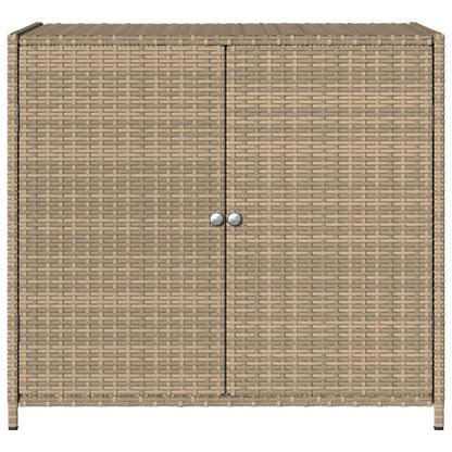 Gartenschrank Beige 83x45x76 cm Poly Rattan