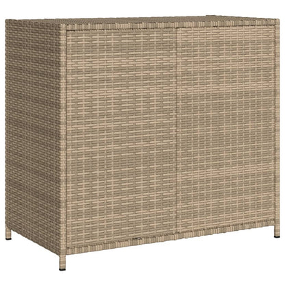 Gartenschrank Beige 83x45x76 cm Poly Rattan