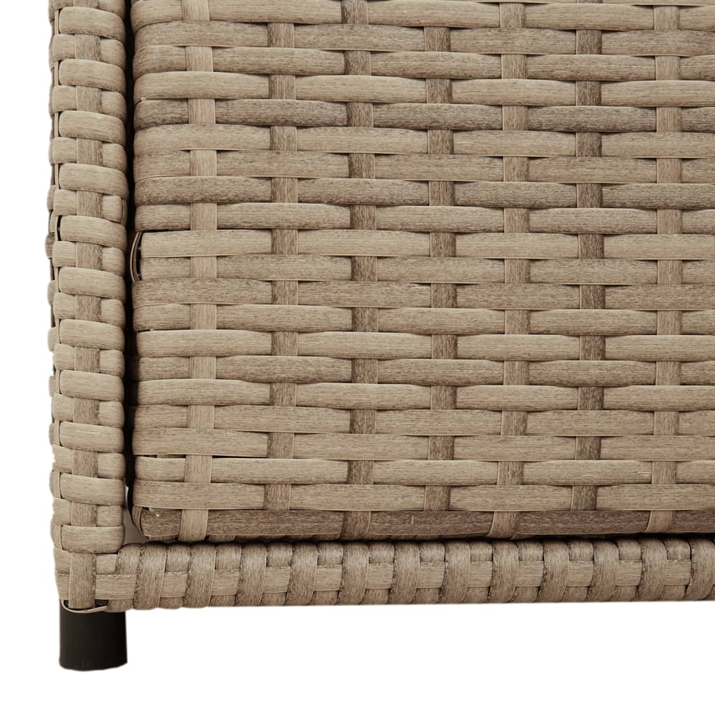 Gartenschrank Beige 55x59x69 cm Poly Rattan