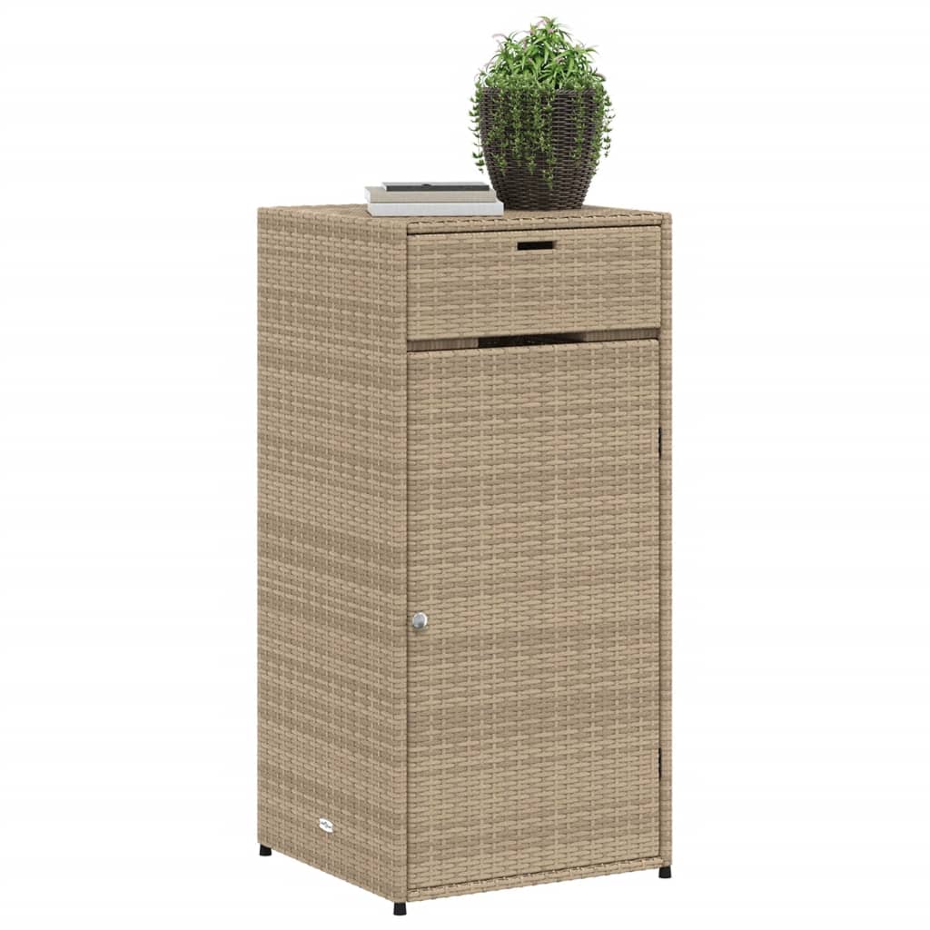 Gartenschrank Beige 55x55x111 cm Poly Rattan