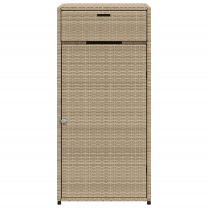 Gartenschrank Beige 55x55x111 cm Poly Rattan