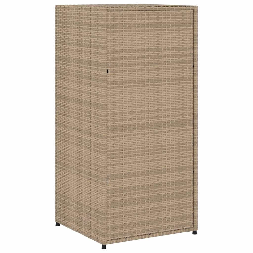 Gartenschrank Beige 55x55x111 cm Poly Rattan