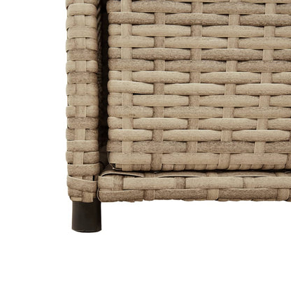 Gartenschrank Beige 55x55x111 cm Poly Rattan