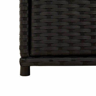 Gartenschrank Schwarz 105x55x113 cm Poly Rattan