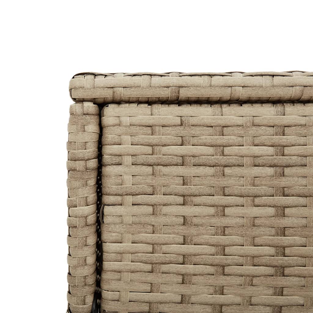 Gartenschrank Beige 105x55x113 cm Poly Rattan