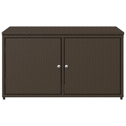 Gartenschrank Braun 110x55x60,5 cm Poly Rattan