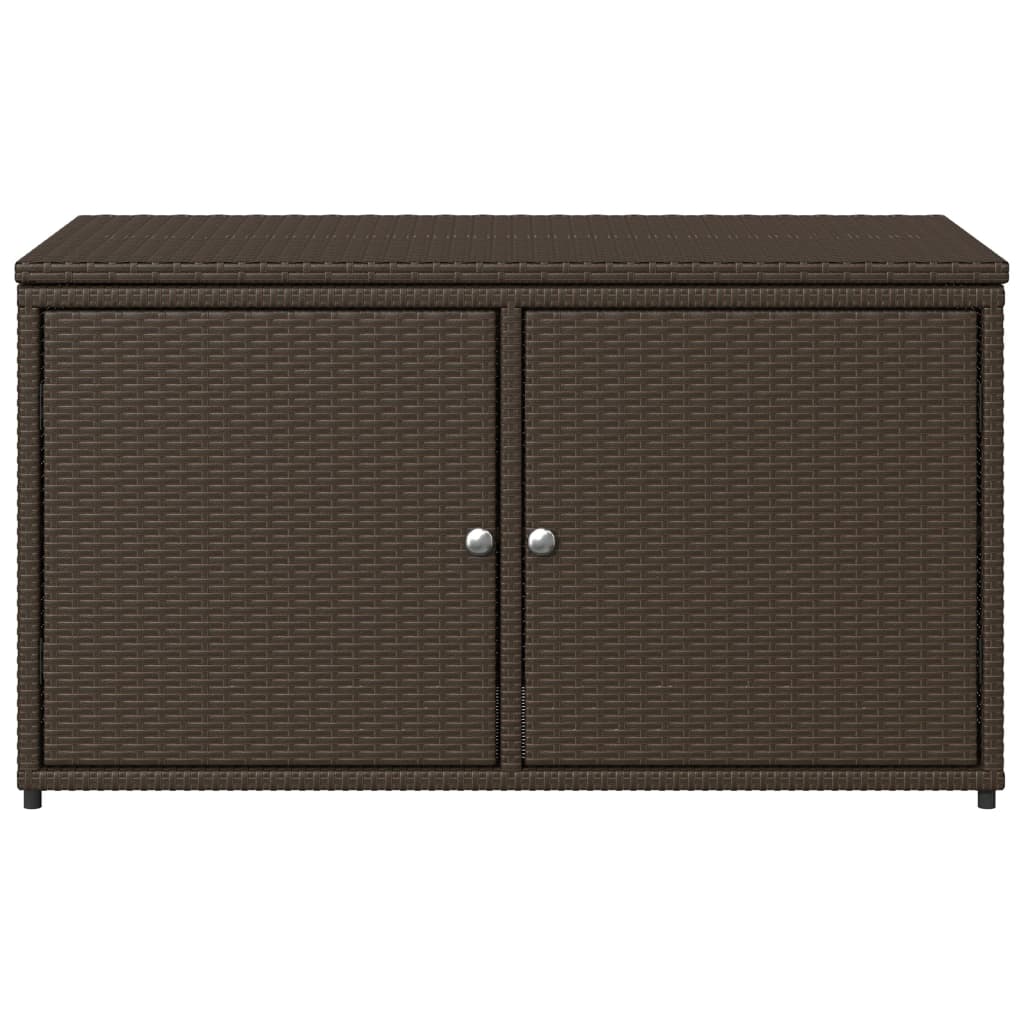 Gartenschrank Braun 110x55x60,5 cm Poly Rattan