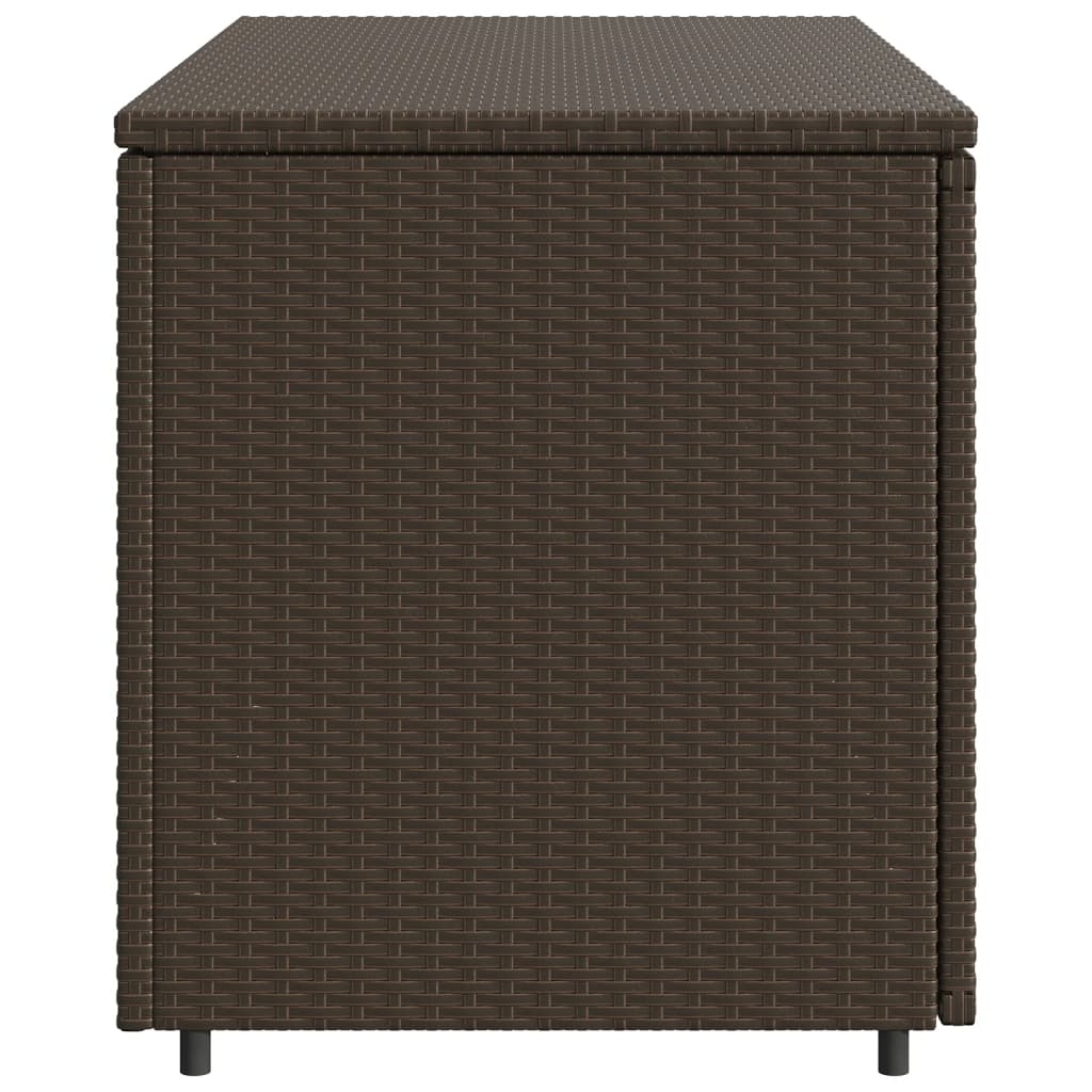 Gartenschrank Braun 110x55x60,5 cm Poly Rattan