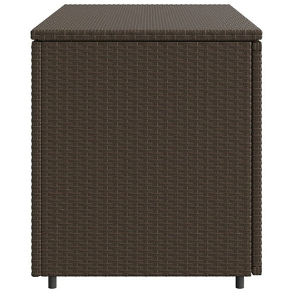 Gartenschrank Braun 110x55x60,5 cm Poly Rattan