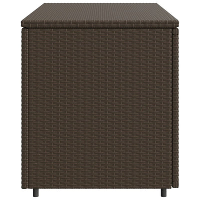 Gartenschrank Braun 110x55x60,5 cm Poly Rattan