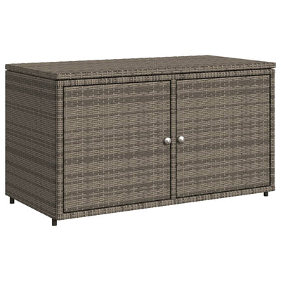 Gartenschrank Grau 110x55x60,5 cm Poly Rattan