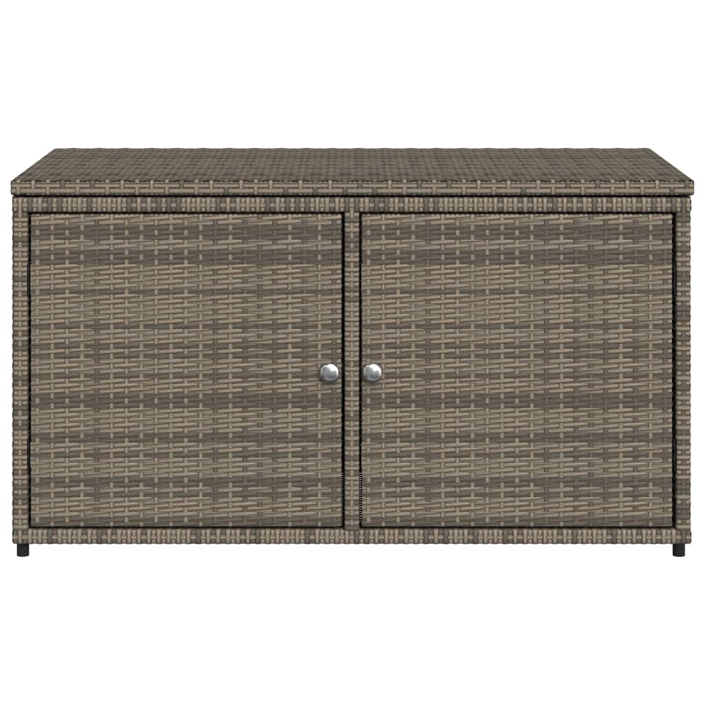 Gartenschrank Grau 110x55x60,5 cm Poly Rattan