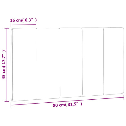 Kopfteil-Kissen Dunkelgrau 80 cm Samt