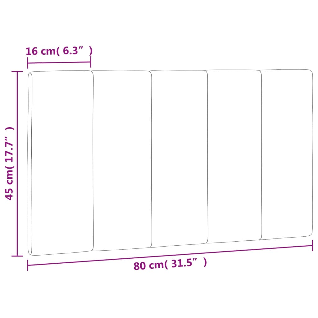 Kopfteil-Kissen Dunkelgrün 80 cm Samt