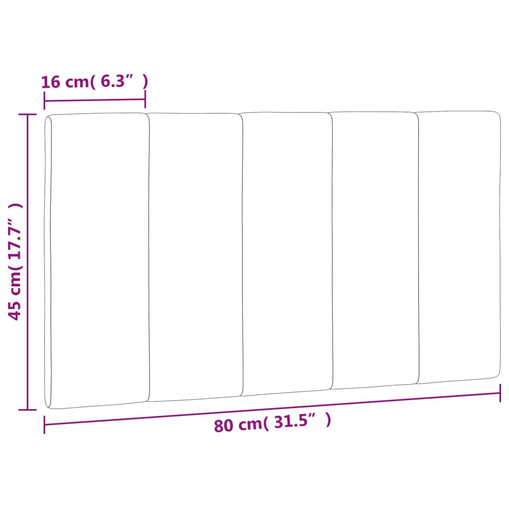 Kopfteil-Kissen Rosa 80 cm Samt