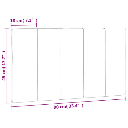 Kopfteil-Kissen Dunkelgrau 90 cm Samt