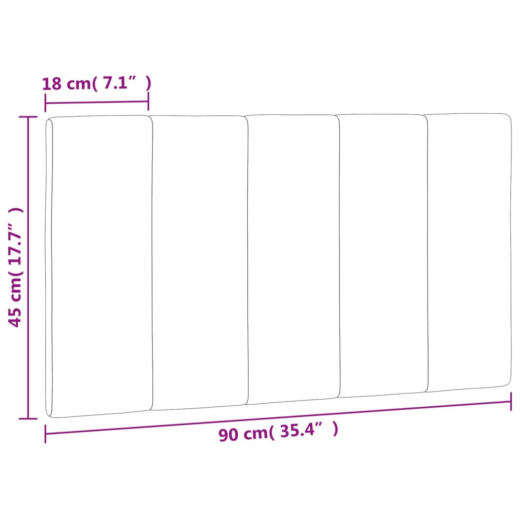 Kopfteil-Kissen Rosa 90 cm Samt