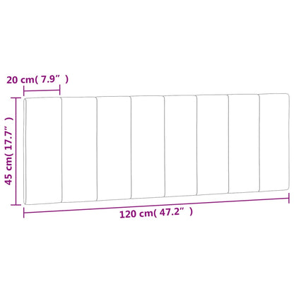 Kopfteil-Kissen Dunkelgrau 120 cm Samt