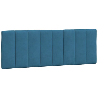 Kopfteil-Kissen Blau 120 cm Samt