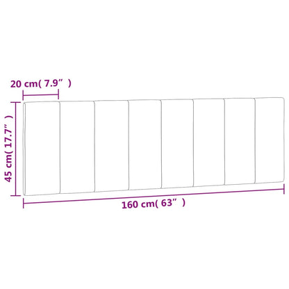 Kopfteil-Kissen Schwarz 160 cm Samt