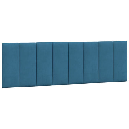 Kopfteil-Kissen Blau 160 cm Samt