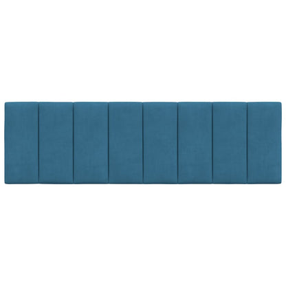 Kopfteil-Kissen Blau 160 cm Samt