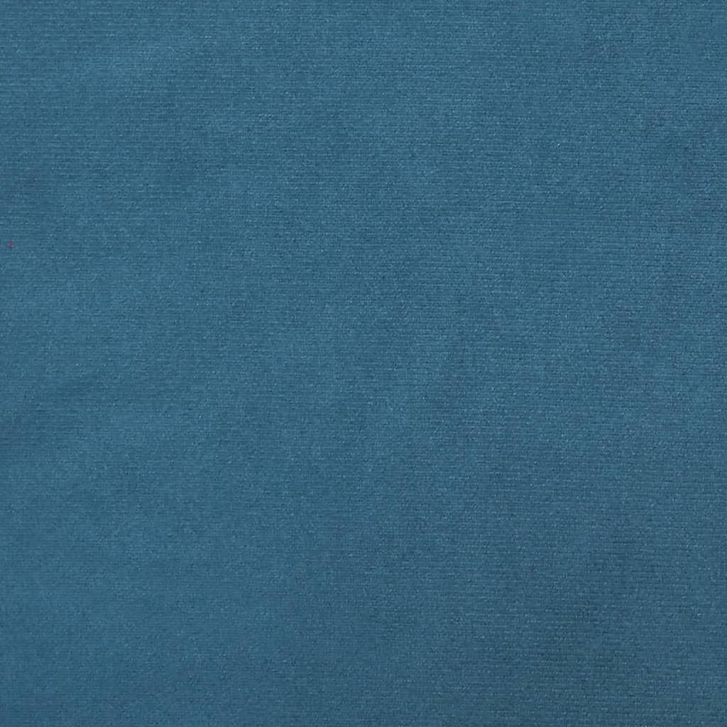 Kopfteil-Kissen Blau 160 cm Samt