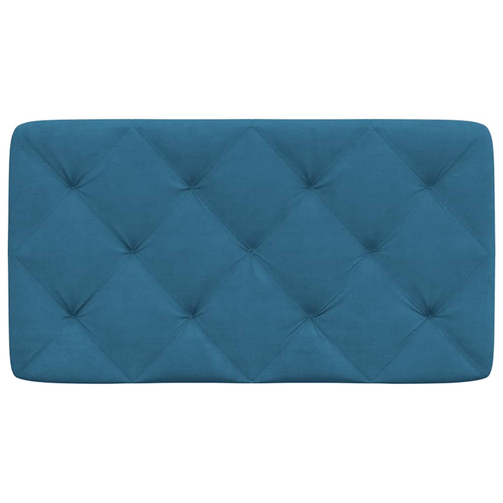 Kopfteil-Kissen Blau 90 cm Samt