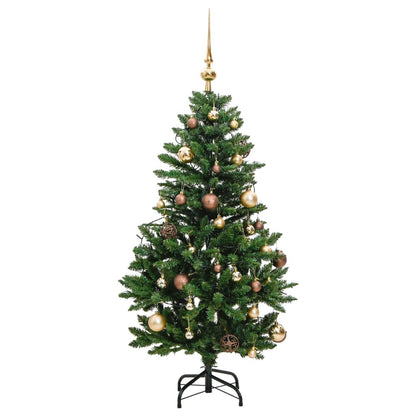 Künstlicher Weihnachtsbaum Klappbar 150 LEDs & Kugeln 150 cm