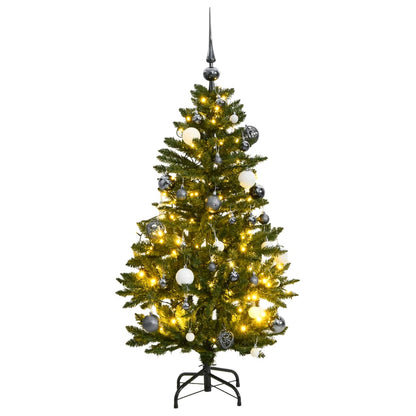 Künstlicher Weihnachtsbaum Klappbar 150 LEDs & Kugeln 150 cm