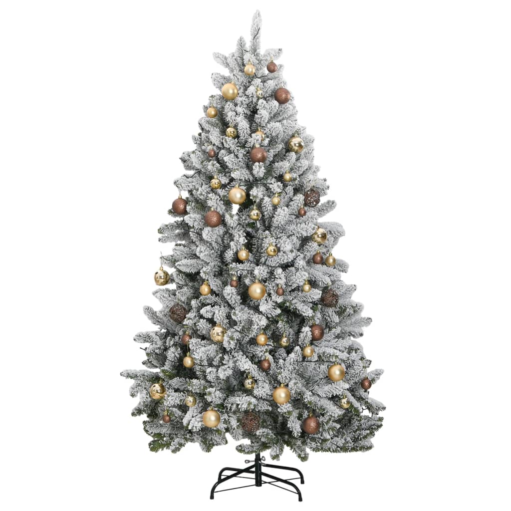 Künstlicher Weihnachtsbaum Klappbar 300 LEDs & Kugeln 270 cm