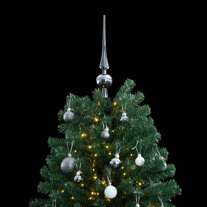 Künstlicher Weihnachtsbaum Klappbar 300 LEDs & Kugeln 210 cm