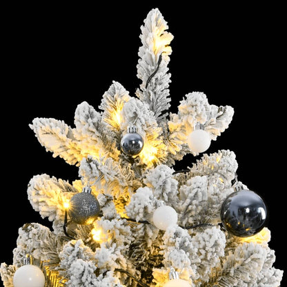 Künstlicher Weihnachtsbaum Klappbar 300 LEDs & Kugeln 180 cm