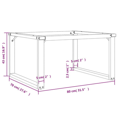 Couchtischbeine O-Gestell 80x70x43 cm Gusseisen