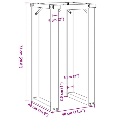 Esstisch-Gestell in O-Form 40x40x73 cm Gusseisen