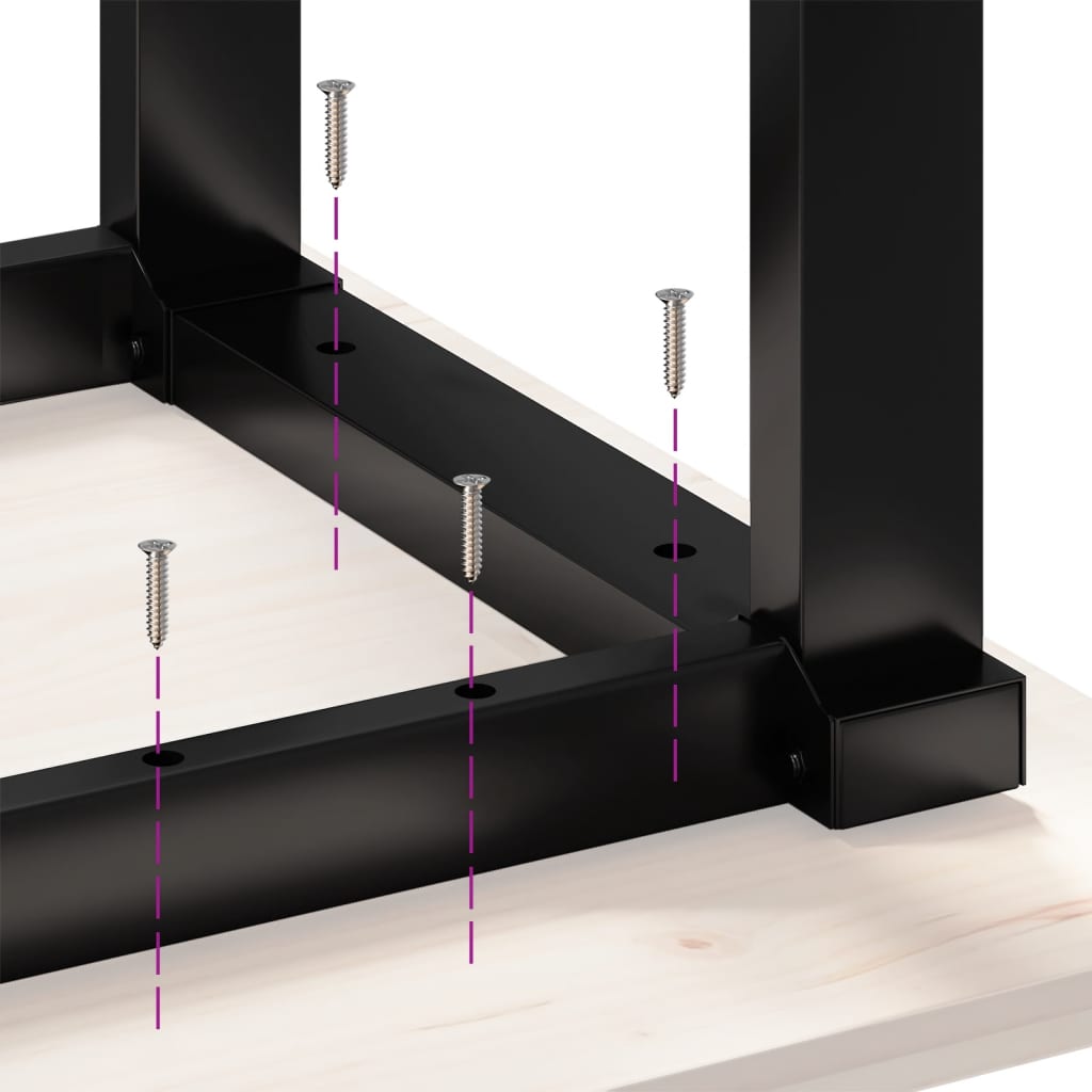 Esstisch-Gestell in O-Form 120x60x73 cm Gusseisen