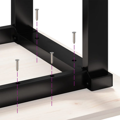 Esstisch-Gestell in O-Form 140x60x73 cm Gusseisen