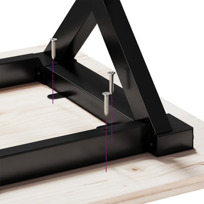 Couchtisch-Gestell in X-Form 80x70x43 cm Gusseisen