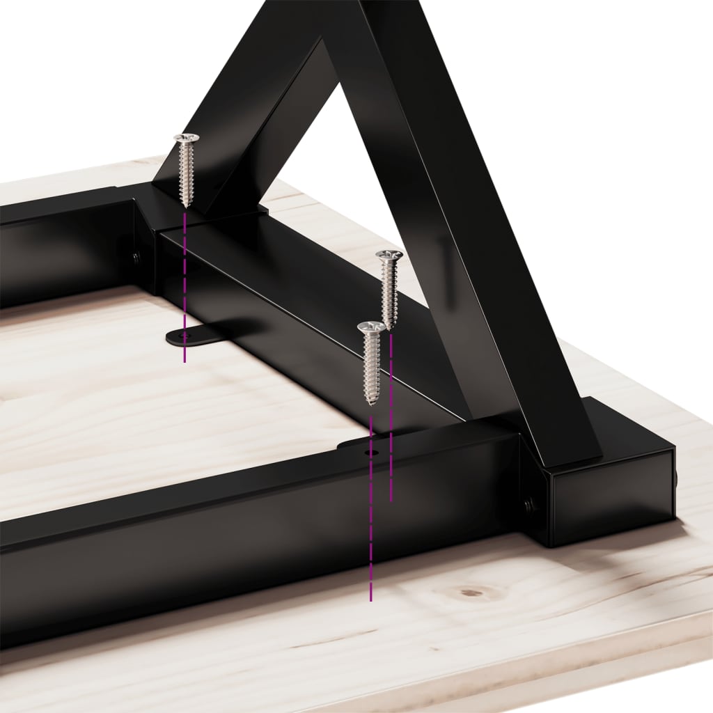 Esstisch-Gestell in X-Form 40x40x73 cm Gusseisen