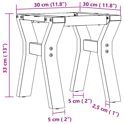 Couchtisch-Gestell Y-Form 30x30x33 cm Gusseisen